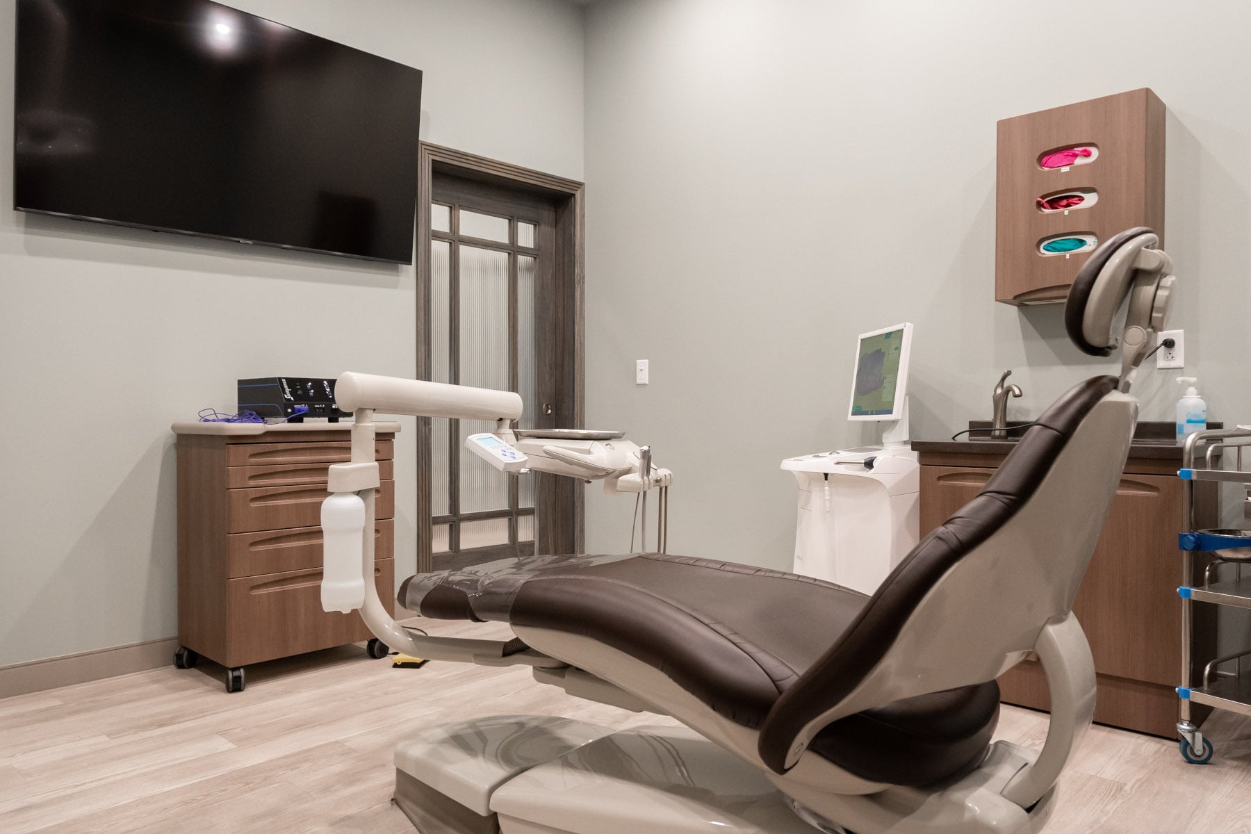 The chair and office of a dentist in Portage, MI.