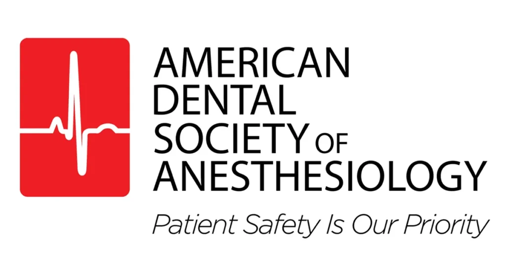 The logo of the American Dental Society of Anethesiology.